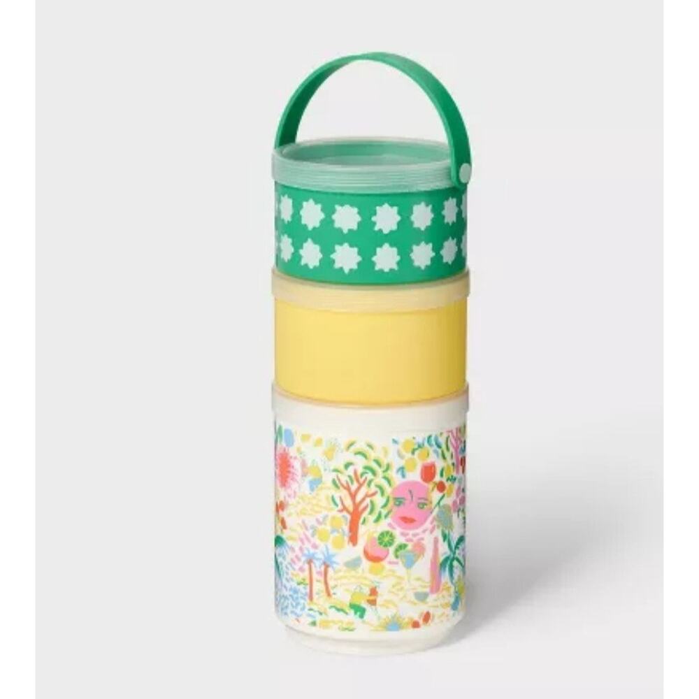 Vacation Stackable Snacklebox Yellow/Green Roller Rabbit Target